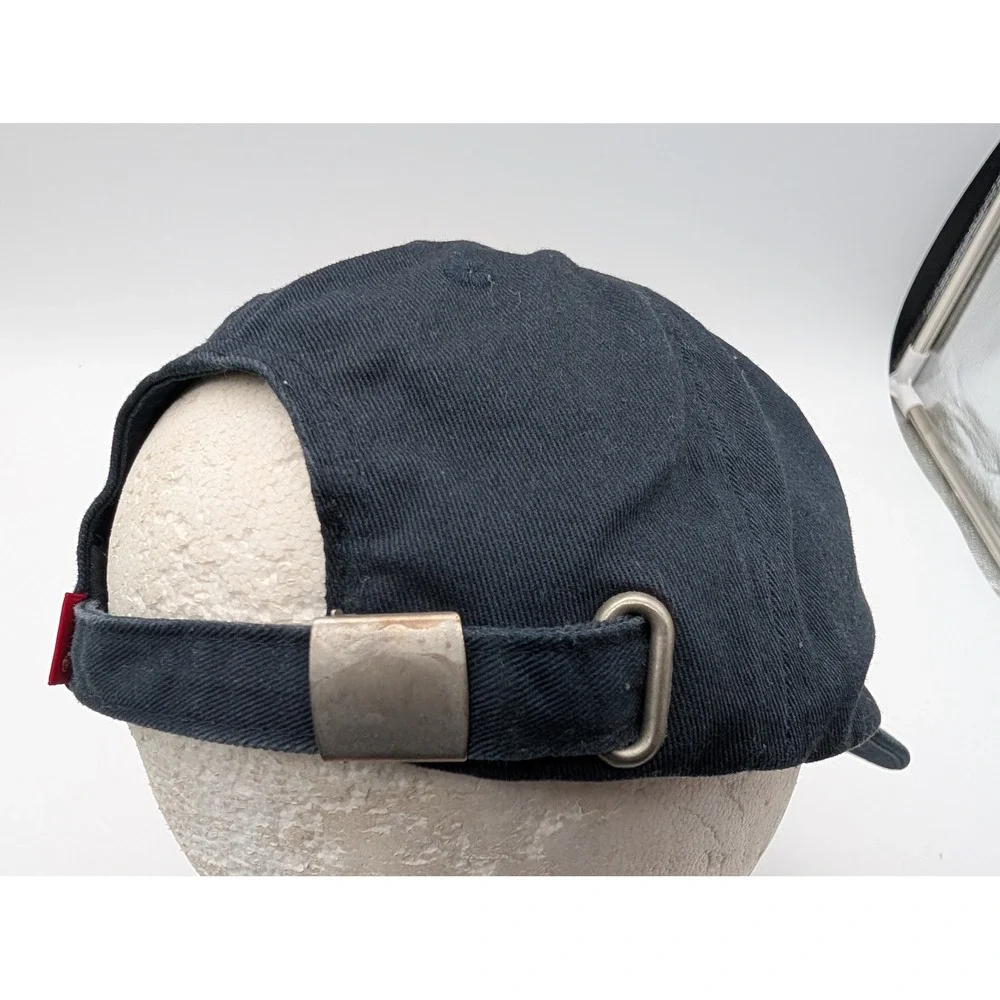 Levis Baseball Cap Navy Blue Red Logo Patch Adjustable Cotton Hat UN